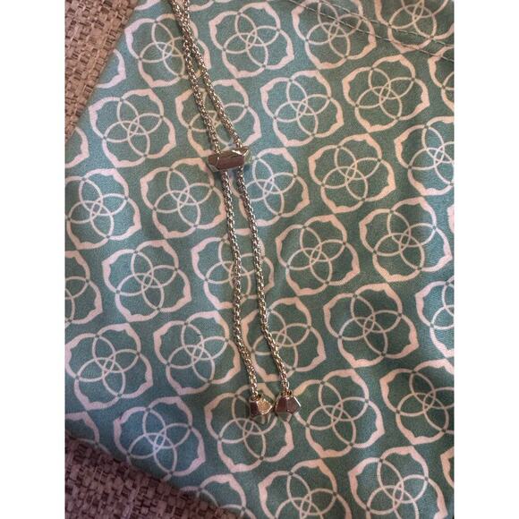 Kendra Scott Long Gold Rae Necklace Adjustable Chain Ivory Mother Of Pearl - Picture 4 of 8